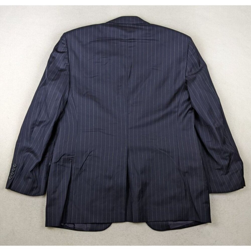 STAFFORD EXECUTIVE - MEN'S BLUE PINSTRIPE BLAZER JACKET SPORT COAT - SIZE 40R - Picture 11 of 12